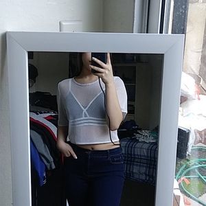 Cropped See-Through Tee